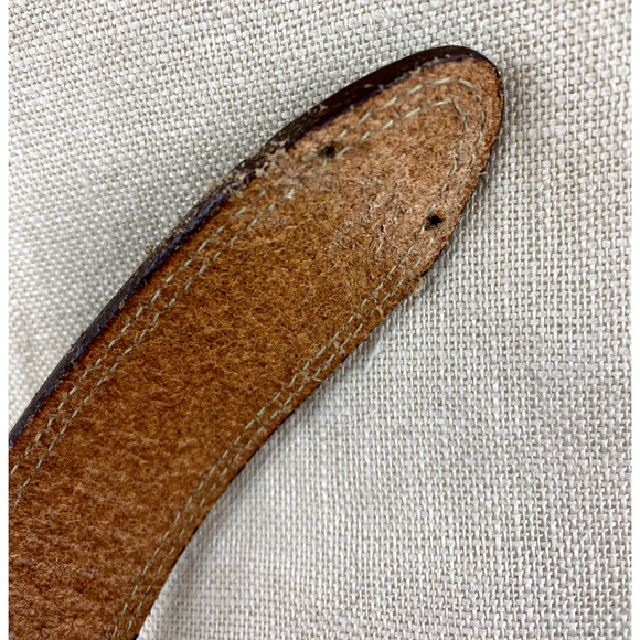 Martin Dingman Western Bridle Leather Color Washed Belt Size 32 - Picture 6 of 6